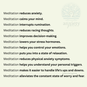 the benefits of mental health meditations for anxiety relief