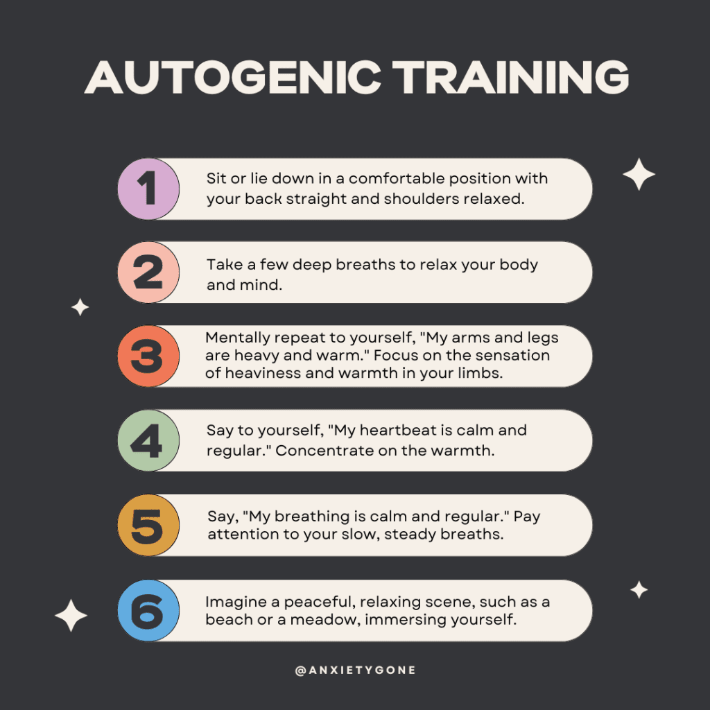 how to do autogenic training as relaxation techniques for anxiety