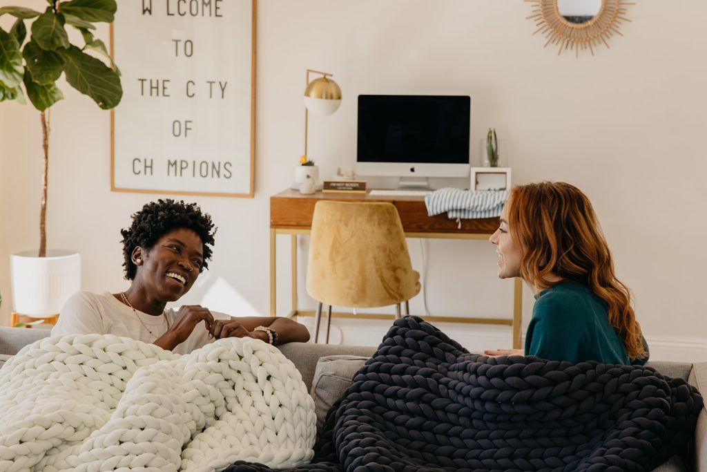knitted weighted blanket benefits