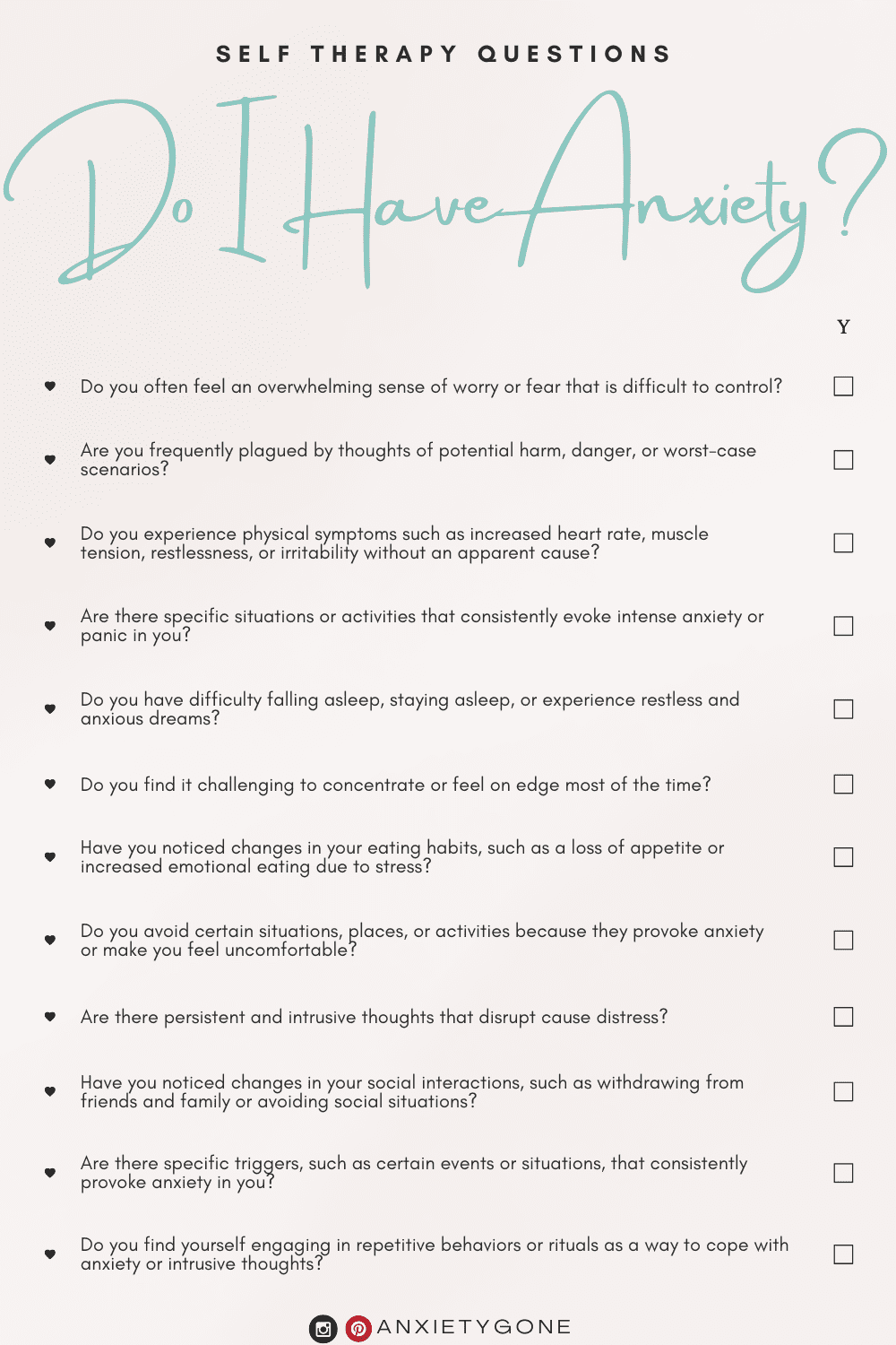 signs of anxiety, anxiety symptoms