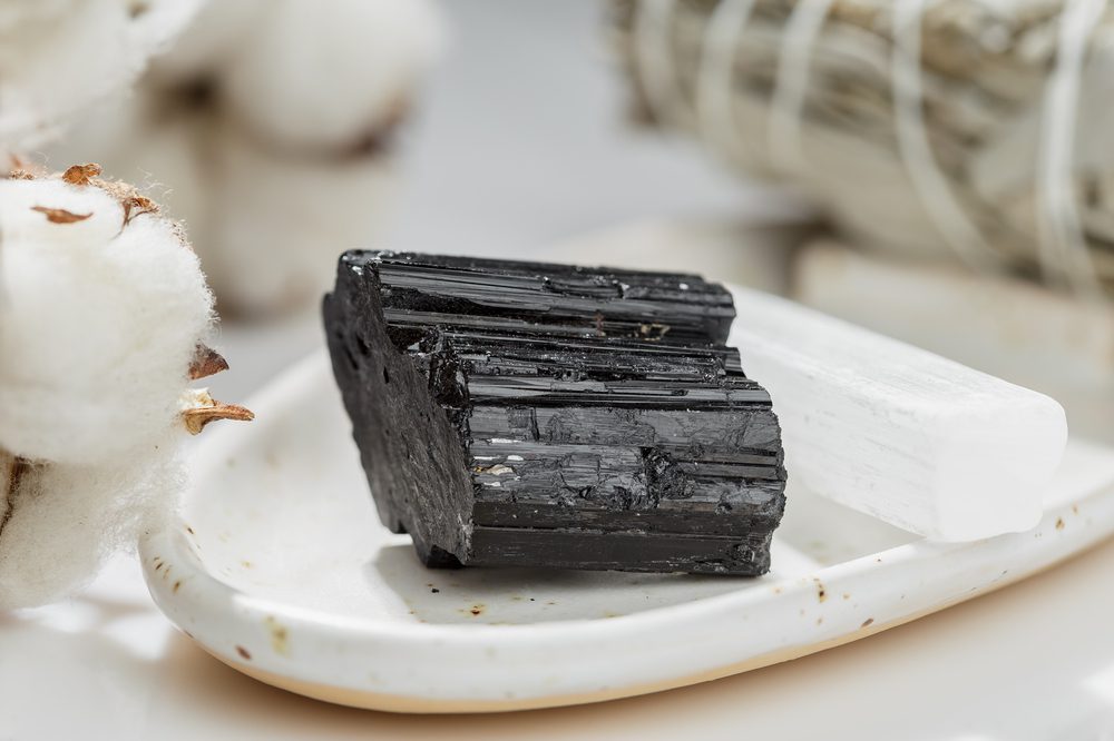 Meditation with healing stones for seasonal affective disorder.